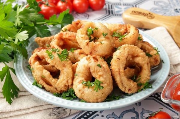 Кальмары в кляре