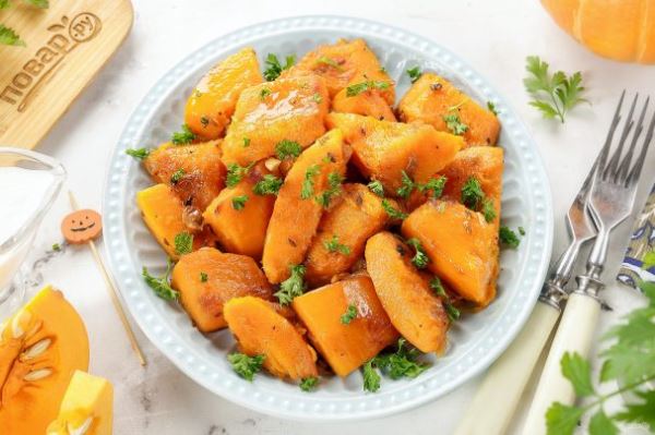 Тыква на сковороде