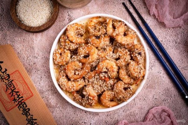 Креветки в соевом соусе