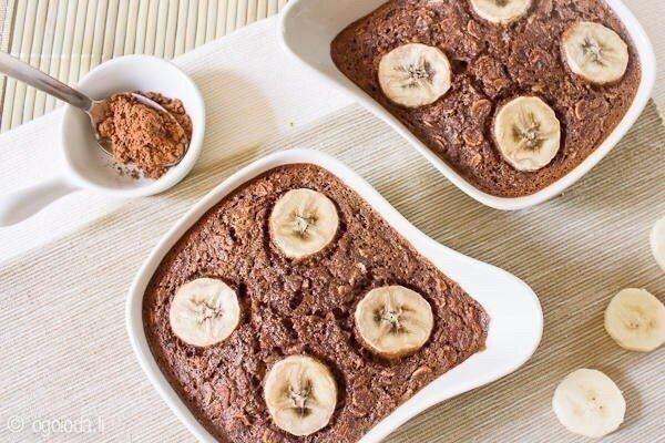 Шоколадно-банановая овсянка на завтрак